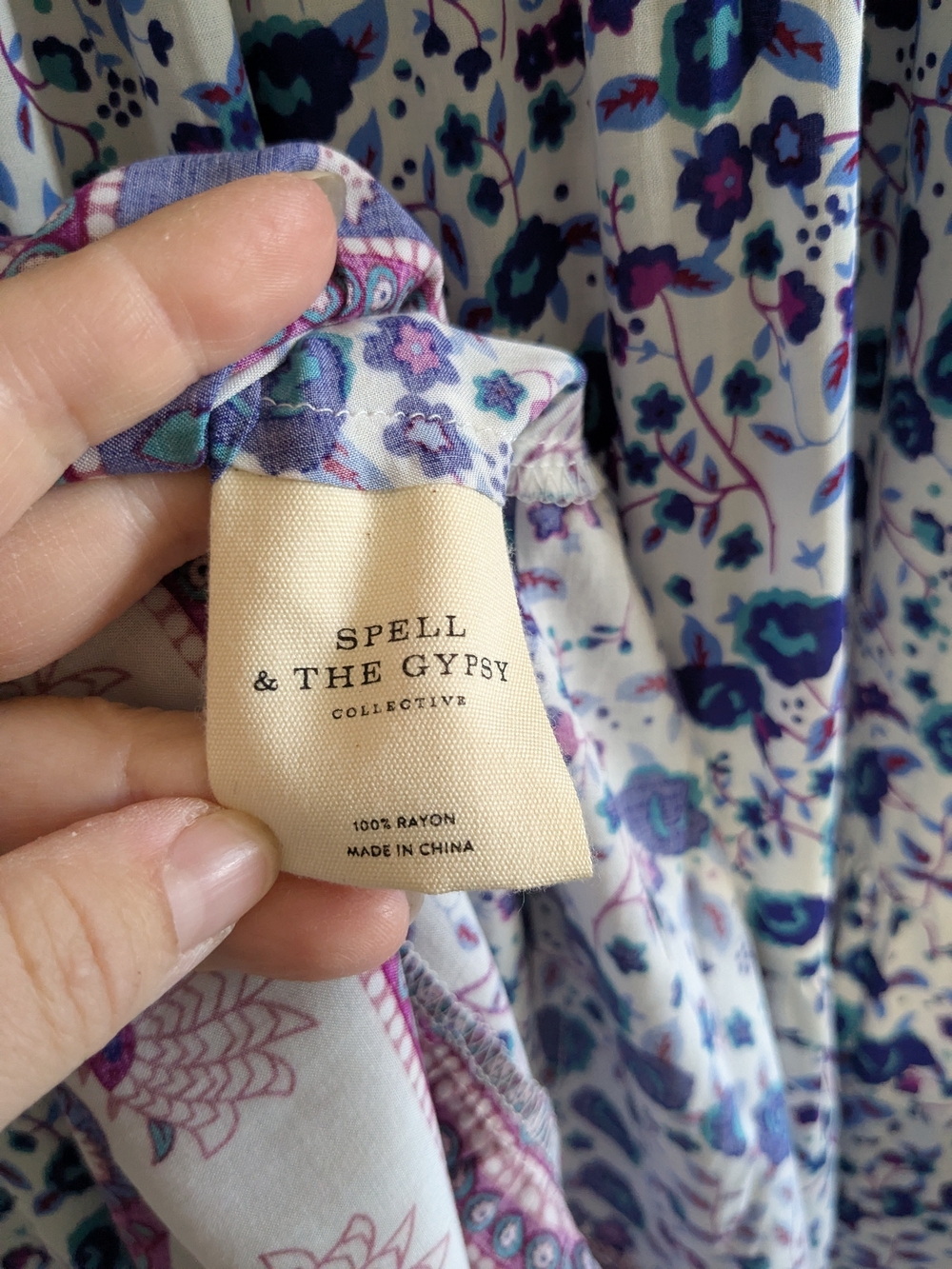 Spell & The Gypsy Collective Gypsy Love Boho Midi Floral Dress S Berry - Picture 12 of 12